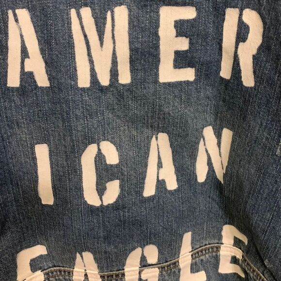 American Eagle Large Distressed Denim Tote Bag - Picture 2 of 5